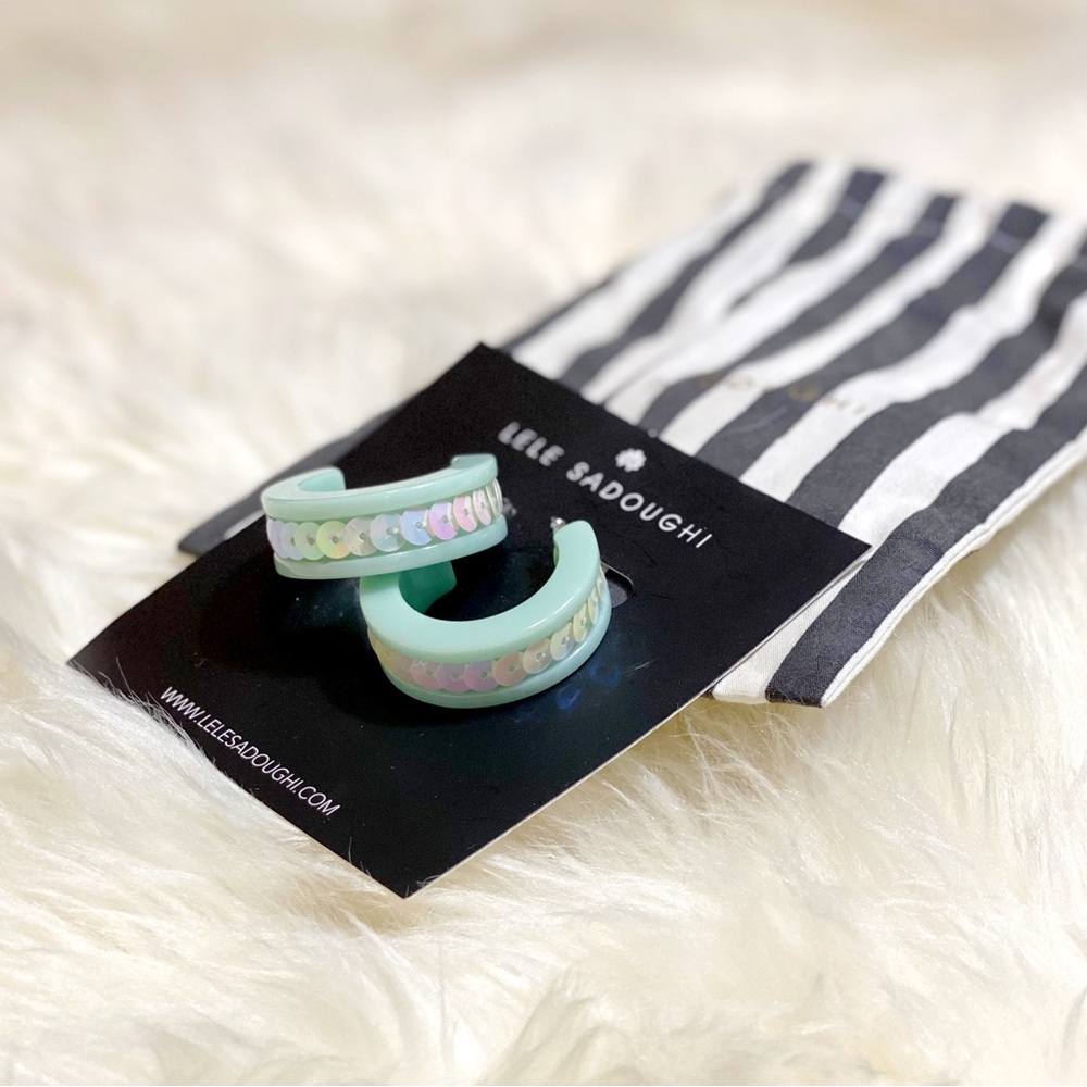 Lele Sadoughi Lola Sequin Hoops